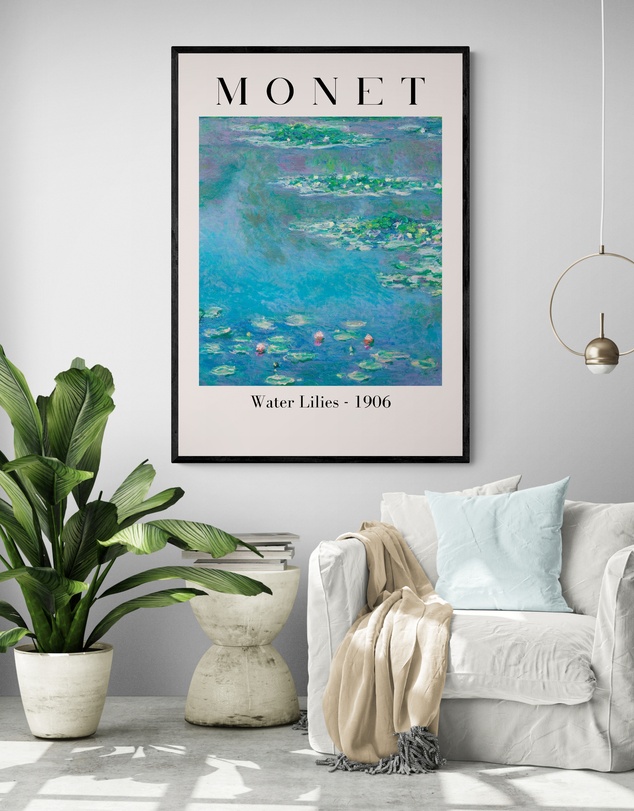 Inka Arthouse - Water Lilies by Claude Monet Art Print