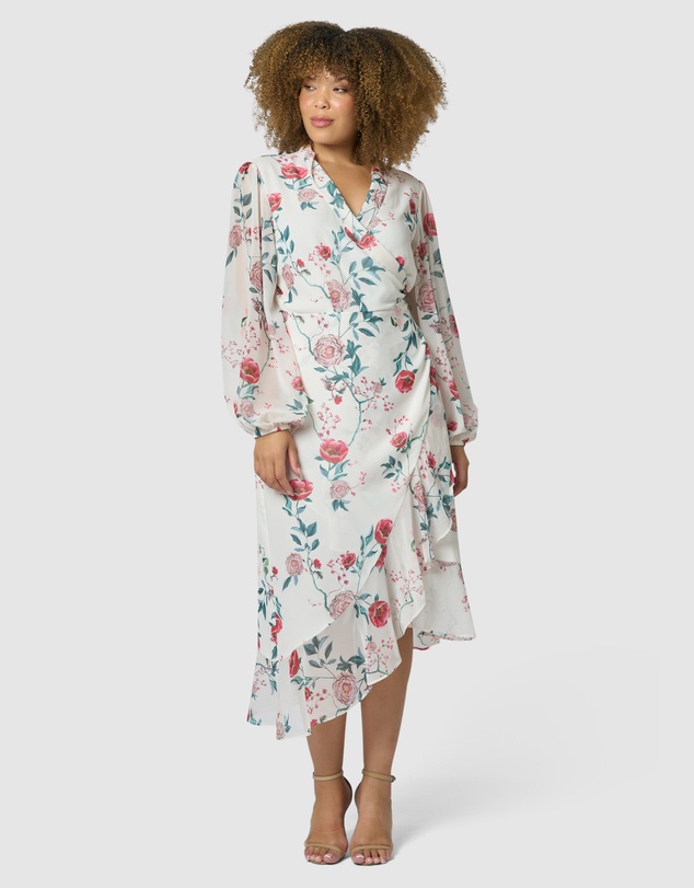 Something 4 Olivia - Tiffany Wrap Midi Dress