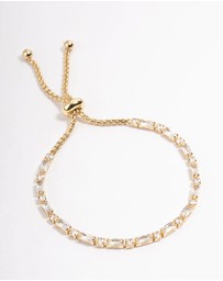 Lovisa - Gold Plated Baguette Stone Toggle Tennis Bracelet