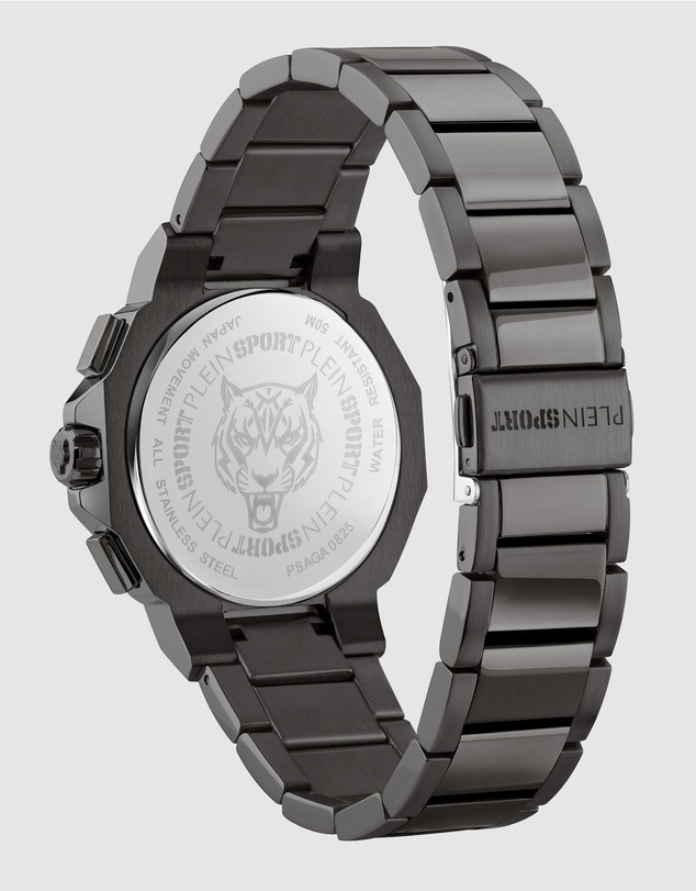 Plein Sport - Plein Titan Watch 46mm Black Dial and IP Gun Bracelet