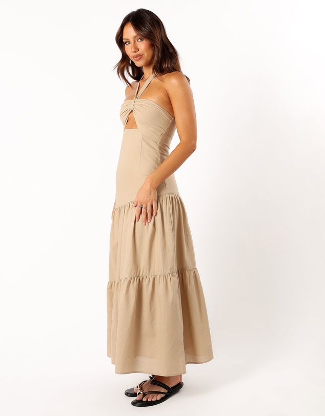 Petal & Pup - Haven Halterneck Maxi Dress - Tan
