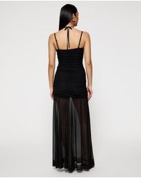 Lover - Carla Bustier Mesh Maxi Dress