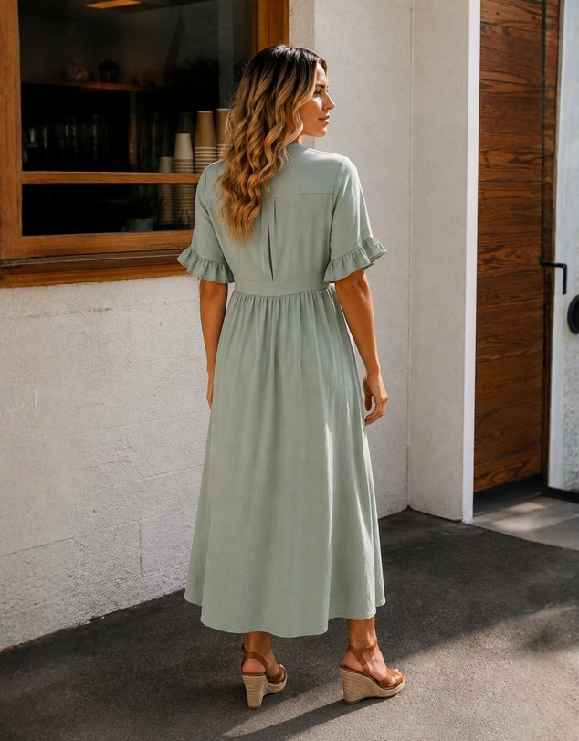 Esther & Co - Korbela Dress - Sage