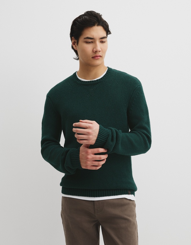 Country Road - Long Sleeve Cotton Crew Neck Knit