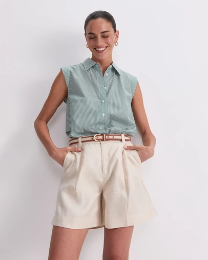 Sportscraft - Jamie Linen Pleat Short