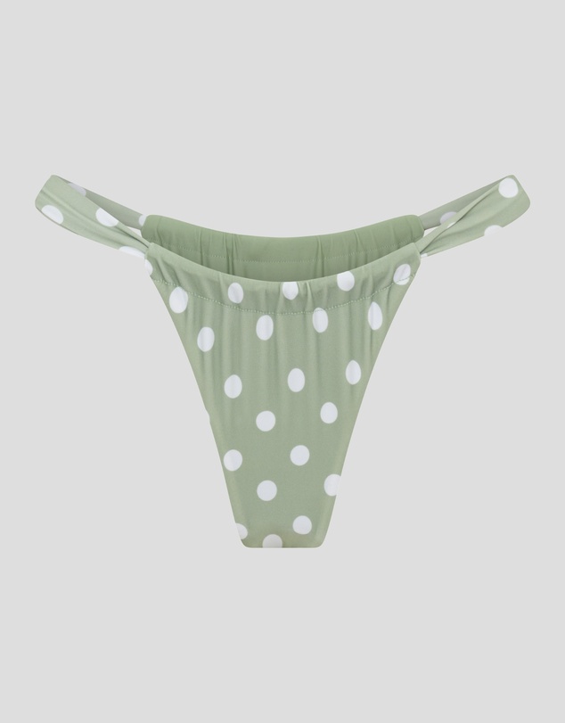 Vacay Swimwear - Rhodes Bottom Sage Polka