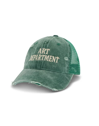 THE TALES - Destroyed Art Department Green Trucker Cap