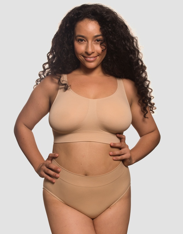 B Free Intimate Apparel - High Back Pull On Crop Top (C-D-DD-E-F-G-H) Cup