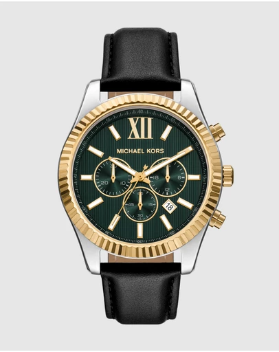 Michael Kors - Lexington Black Chronograph Watch