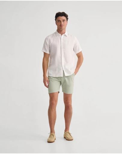 Oxford - Leyton French Linen Short Sleeve Shirt