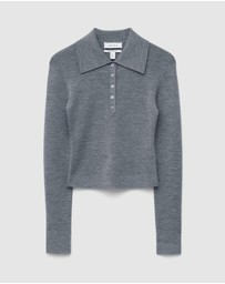 & Other Stories - Rib-Knit Merino Wool Polo Top