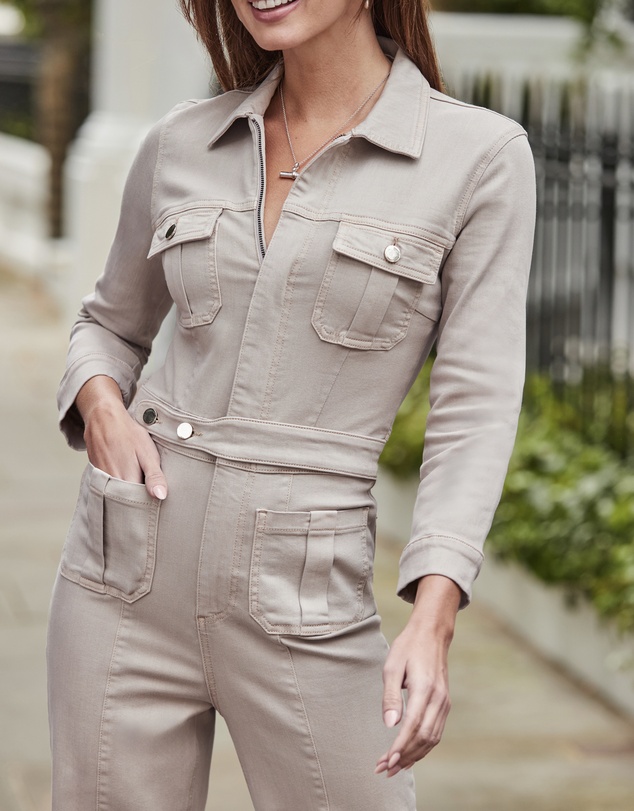 Sosandar - Denim Utility Jumpsuit