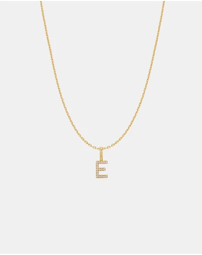 Ania Haie - Ania Haie Gold Letter E Initial Necklace