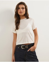 Atmos&Here - Wool Blend Short Sleeve T-Shirt