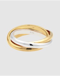 Elli Jewelry - Ring Wrap Trio Basic 925 Sterling Silver Bicolor