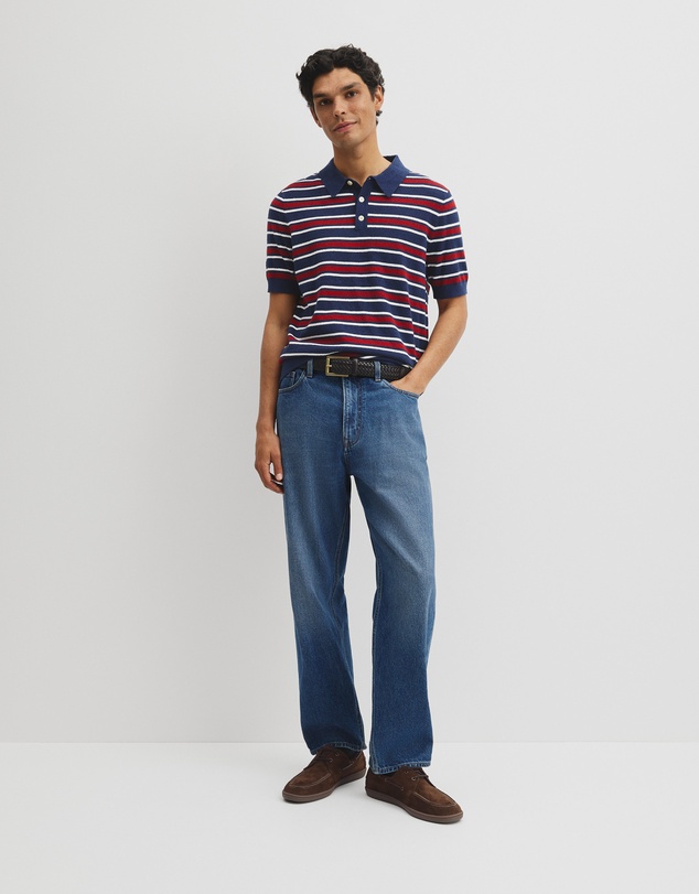 Country Road - Boucle Stripe Knit Polo