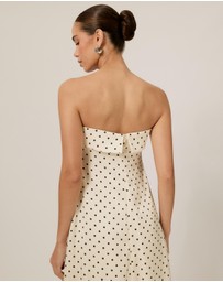 Tussah - Polka Dot Sleeveless Bias Maxi Dress