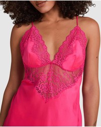 Hunkemoller - Satin Lace Gabrielle Slip Dress
