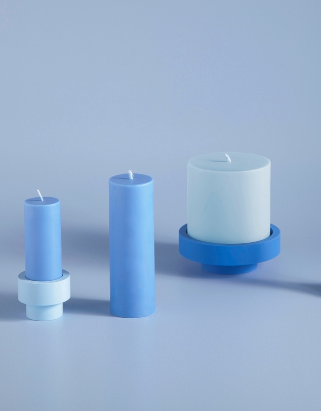 porter green - escc small pillar candle soy-blend unscented candles
