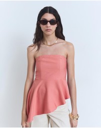 M.N.G - Girly Asymmetric Strapless Top