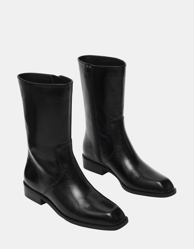 Steve Madden - Bretton Black Leather Boots