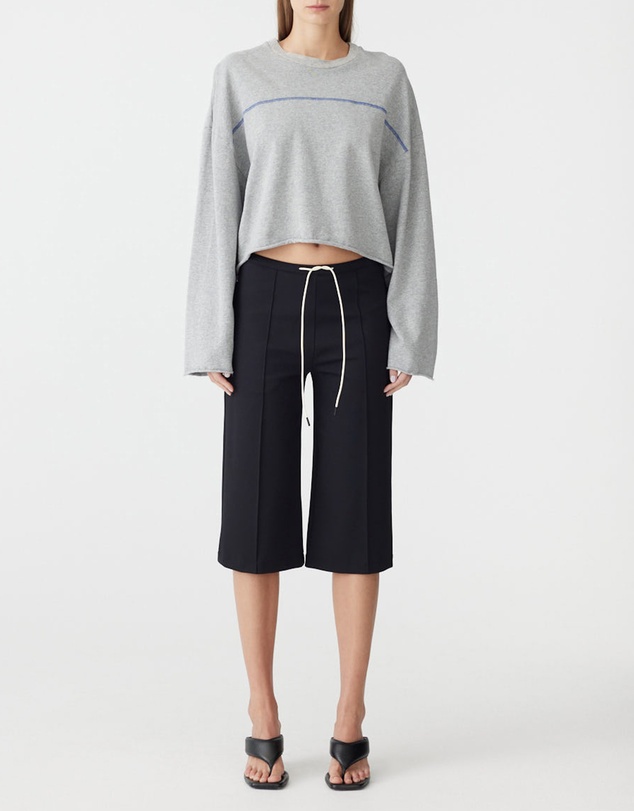 Bassike - French Terry Yoke Detail LS T-Shirt
