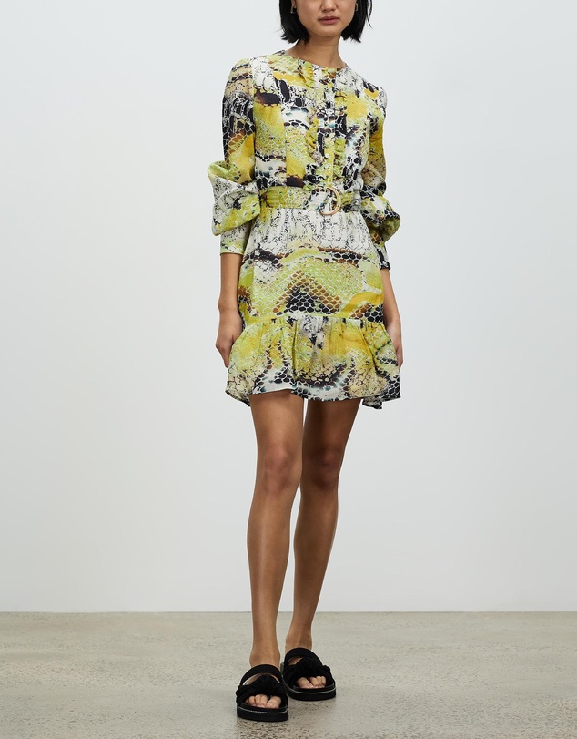 Asilio - Long Sleeve Print Mini Dress