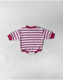 Tiny Trove - Mattie Stripe Cotton Bodysuit - Babies