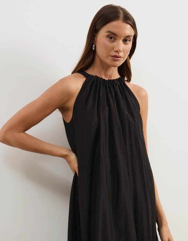Atmos&Here - Paloma Voile Cut Away Tie Midi Dress