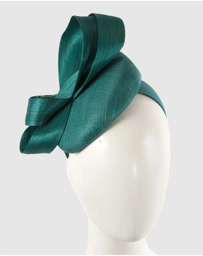 Max Alexander - Teal Pillbox Racing Fascinator