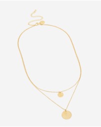 Lovisa - Waterproof Gold Plated Stainless Steel Disc Layered Necklace