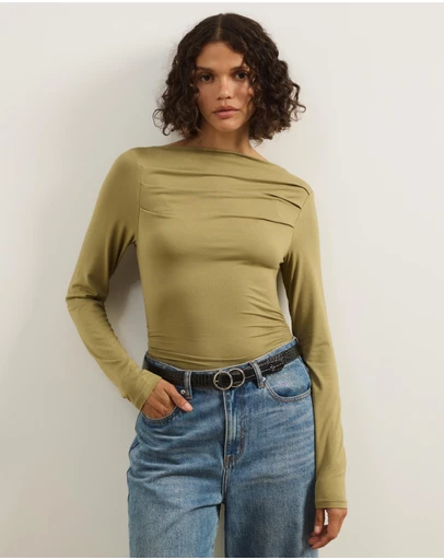 Atmos&Here - Etta Draped Jersey Top