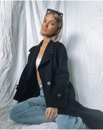 Esther & Co - Fireplace Coat - Black