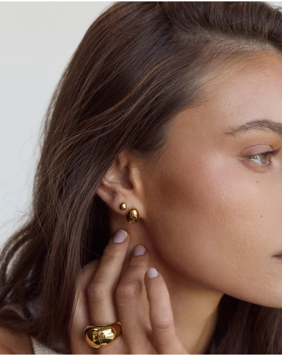 CENDRE - Bean Earrings 18K Gold