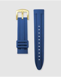 Maxum - Prince Band - Blue Silicone With Gold Tone Buckle
