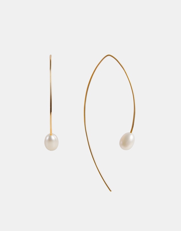 FAIRLEY - Pearl Curve Earrings
