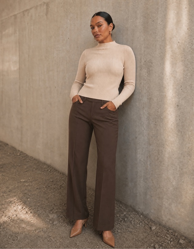 Lydan The Label - Mock Neck Long Sleeve Knit