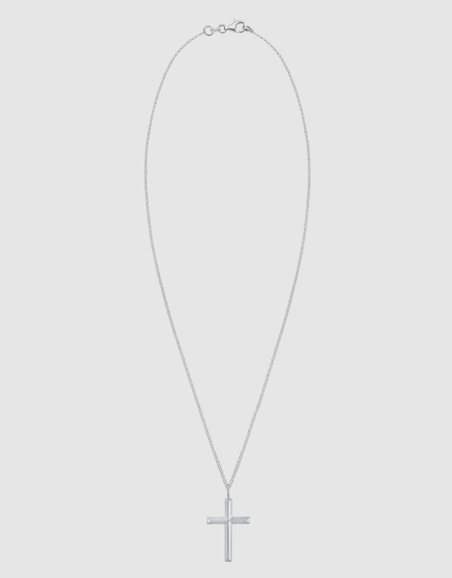 Kuzzoi - ICONIC EXCLUSIVE - Long Necklace with Cross Pendant in 925 Sterling Silver