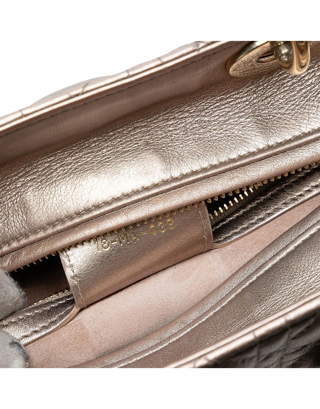 Pre-Loved by Azura Reborn - Pre-Loved Medium Metallic Lambskin Cannage Lady Dior