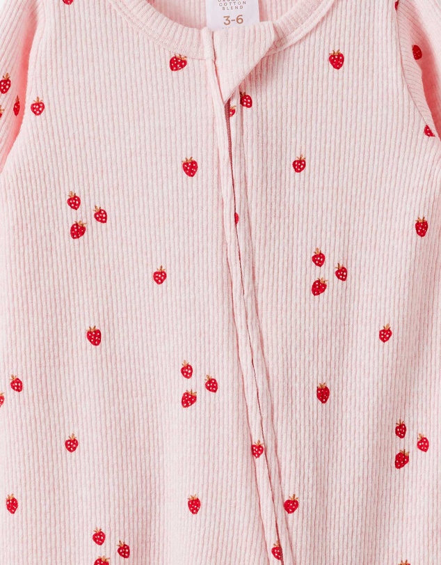 Cotton On Kids - Littlie Organic Long Sleeve Zip Romper