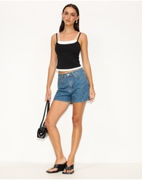 Dazie - Solana Denim Shorts