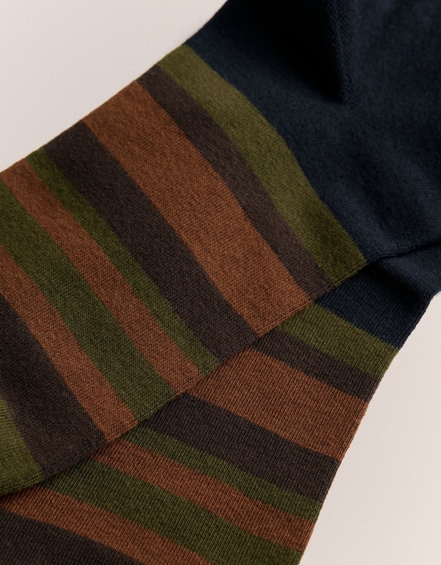 Trenery - Bold Stripe Sock in Night Sky