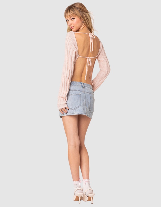 EDIKTED - Emmy Open Back Knit Top