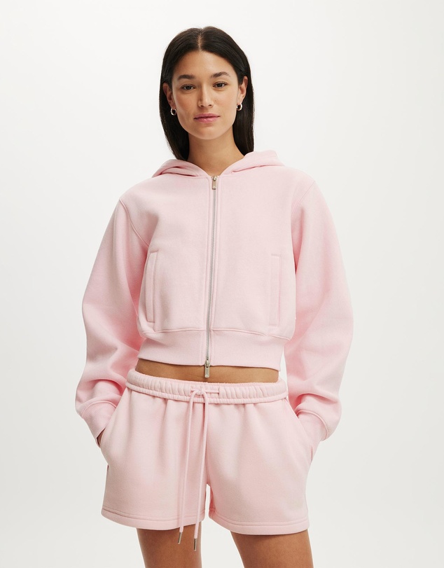 Cotton On Body Active - Plush Relaxed Zip Through Hoodie