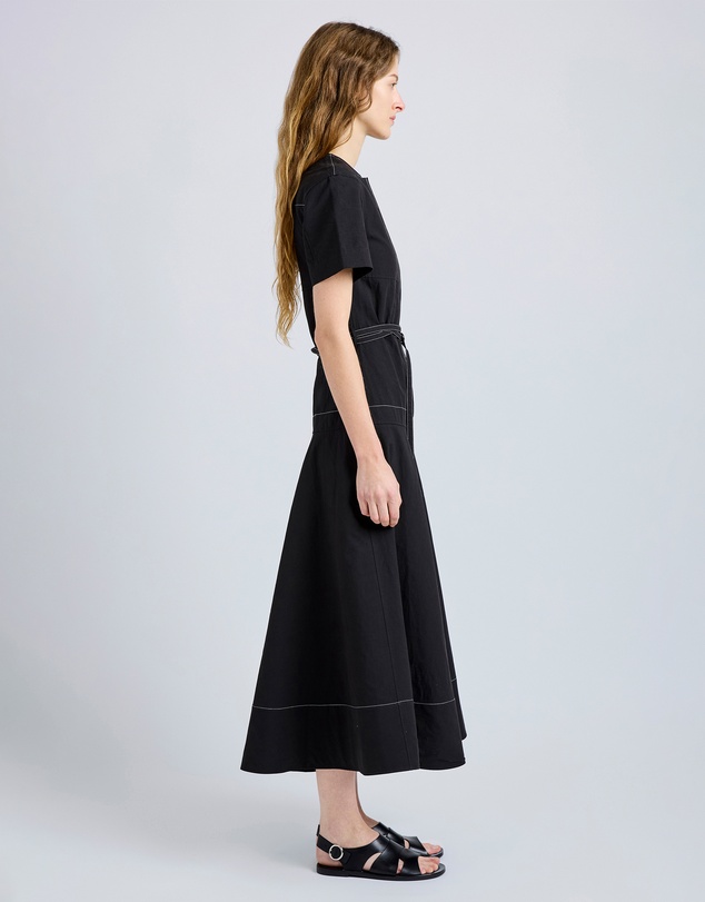 Proenza Schouler White Label - Elizabeth Dress In Solid Cotton Linen