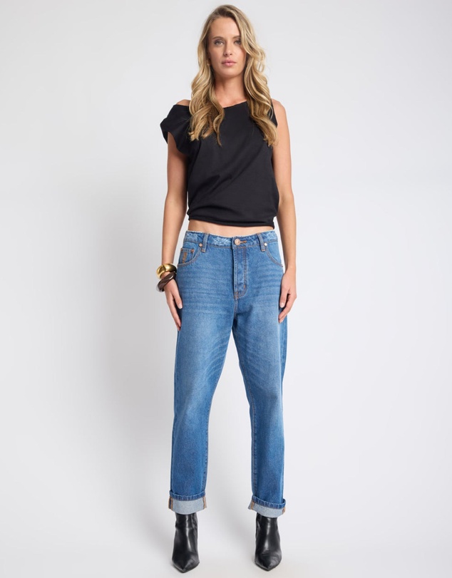 ONE TEASPOON - Bandits Low Waist Boyfriend Denim Jeans - Pacifica Blue