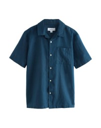 NEXT - Cuban Collar Linen Blend Short Sleeve Shirt