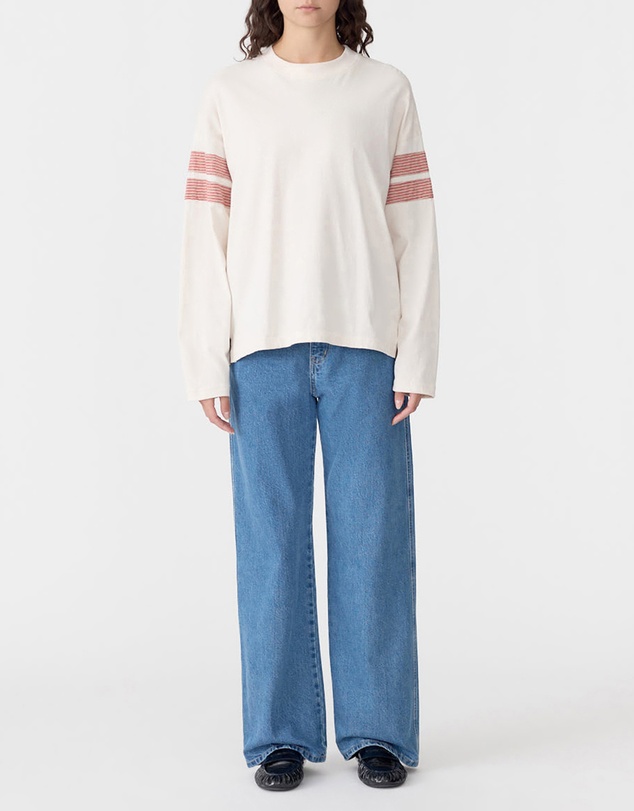 Bassike - Boxy Rib Insert LS T-Shirt