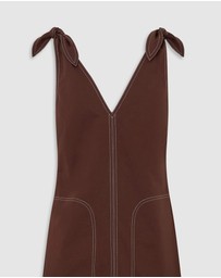Oroton - Tie Shoulder A-Line Dress