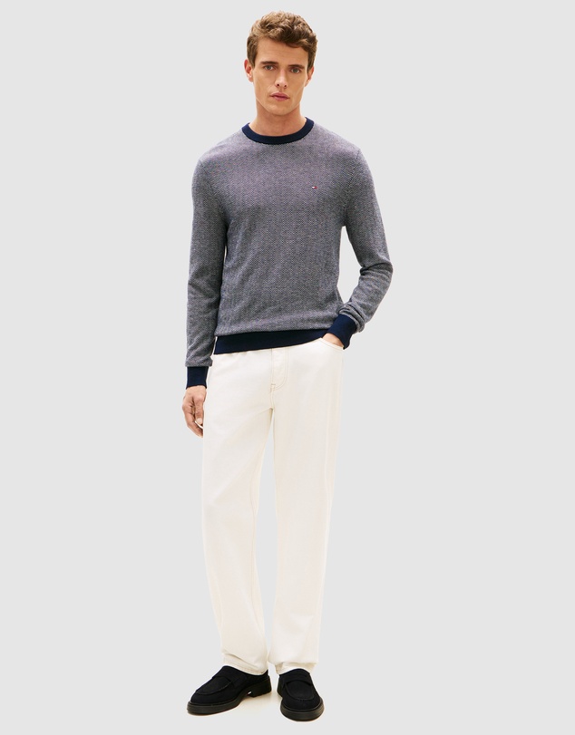 Tommy Hilfiger - Herringbone Knit Jumper With Cashmere